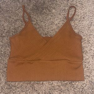Brown Cropped Tank, Size M